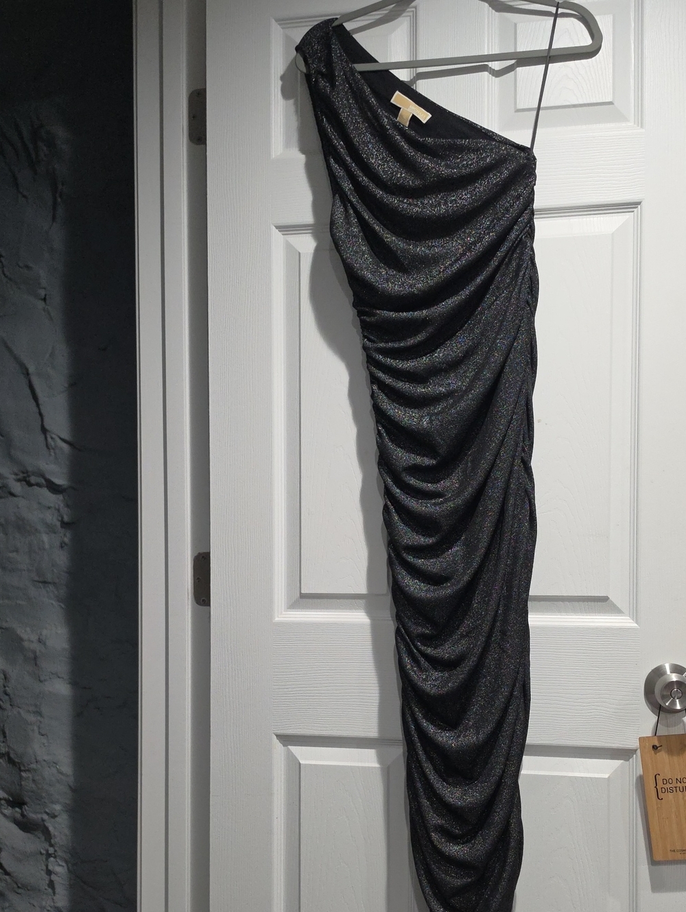 Michael Kors Black Metallic Dress with Shimmer Accent